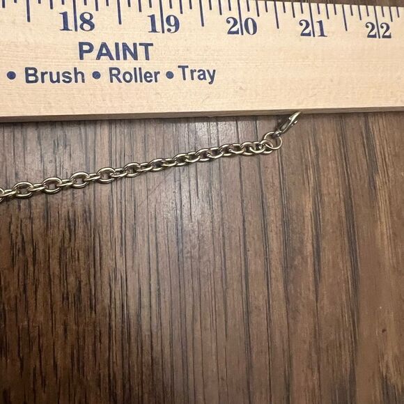 Vintage spoon bib yarn metallic statement Necklace. - Picture 4 of 5